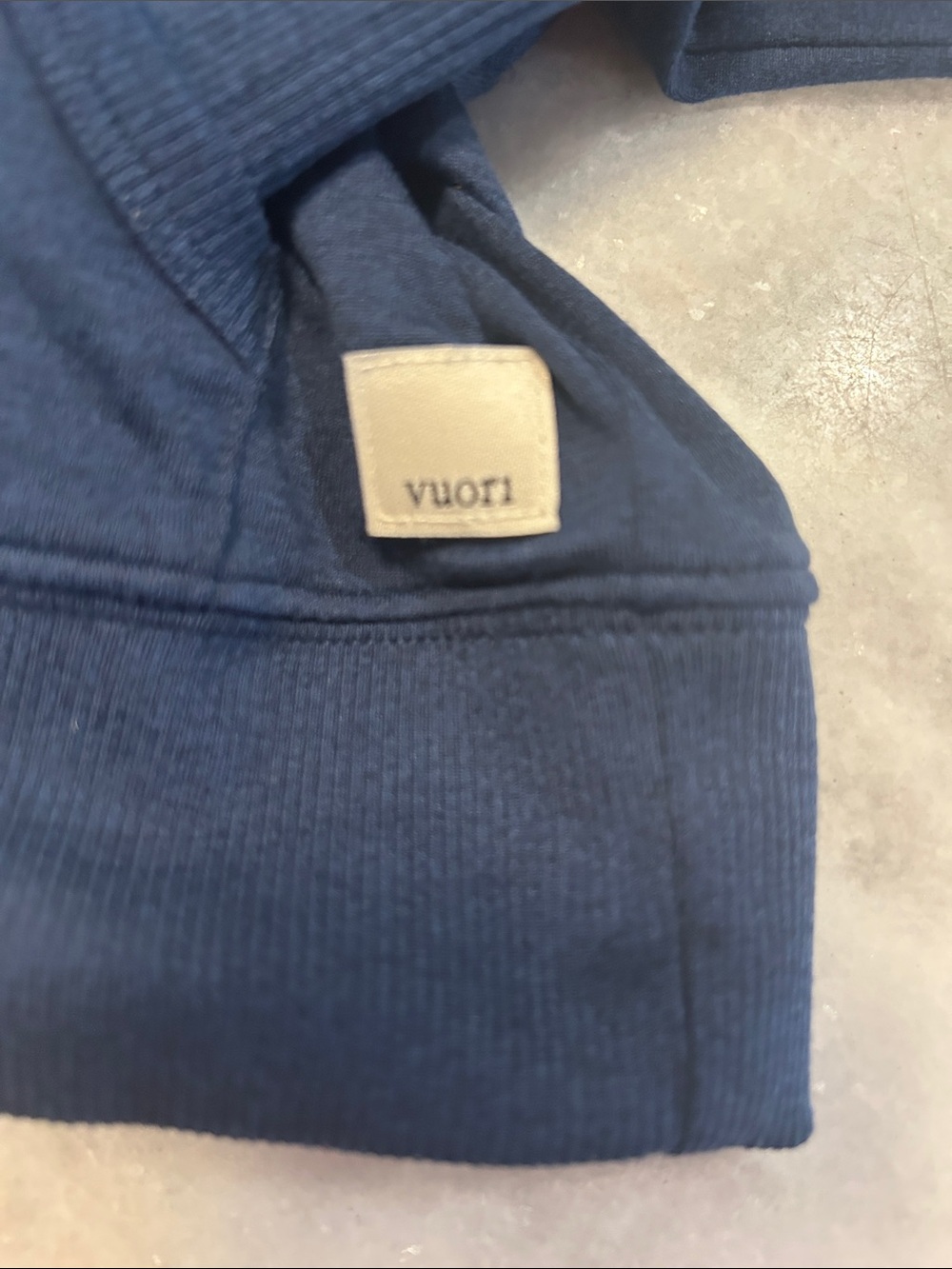 Vuori Halo Mini Full Zip Hoodie — Navy - Picture 3 of 8